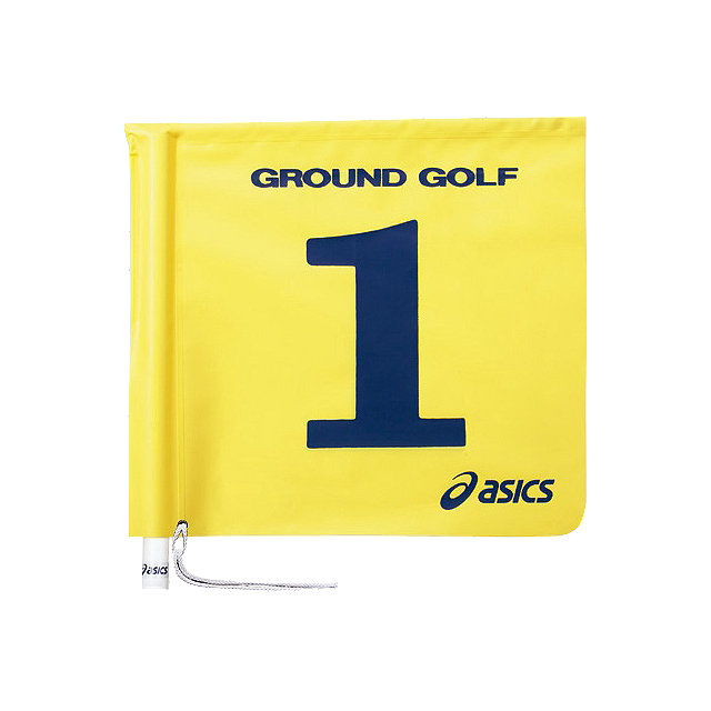旗両面1色タイプ　アシックス GGG066 イエロー　グラウンド・ゴルフ